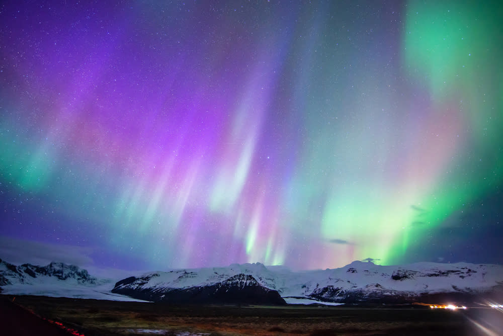 People caught rare glimpses of the Northern Lights, and the pictures are breathtaking