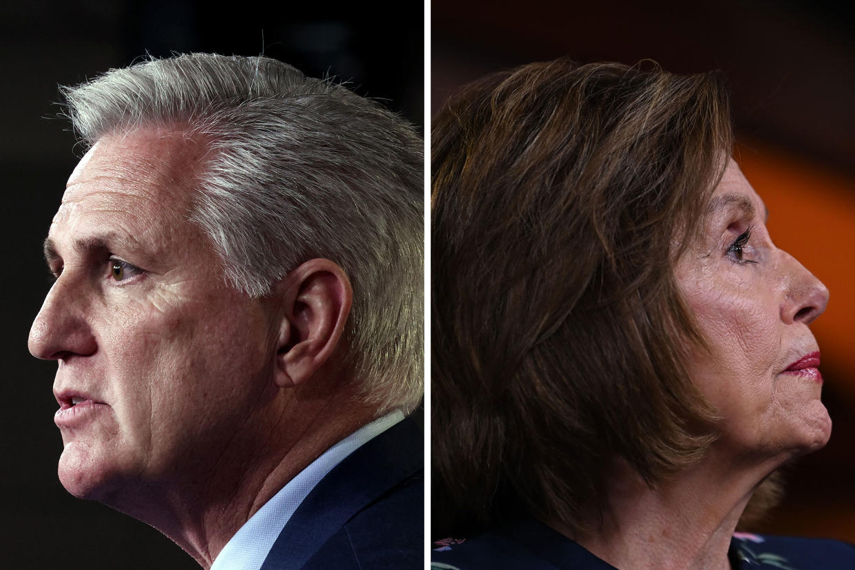 House Minority Leader Kevin McCarthy; Speaker of the House Nancy Pelosi