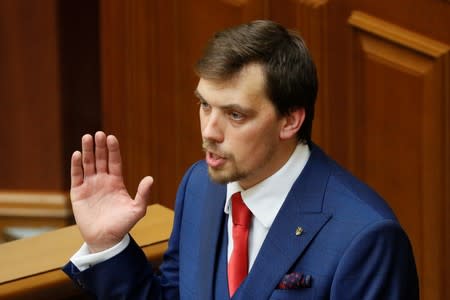 Ukrainian politician Honcharuk attends a session of parliament in Kiev