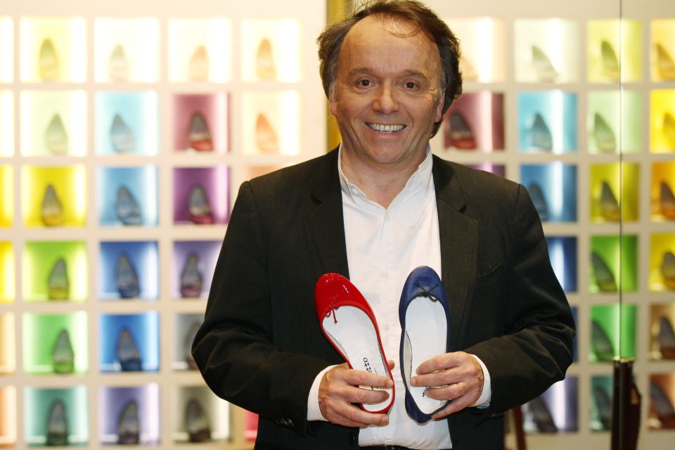 PARIS, FRANCE - FEBRUARY 11: Jean-Marc Gaucher, CEO of Repetto poses with ballet shoes at their boutique in Rue de la Paix on February 11, 2011 in Paris, France.(Photo by Thomas SAMSON/Gamma-Rapho via Getty Images)