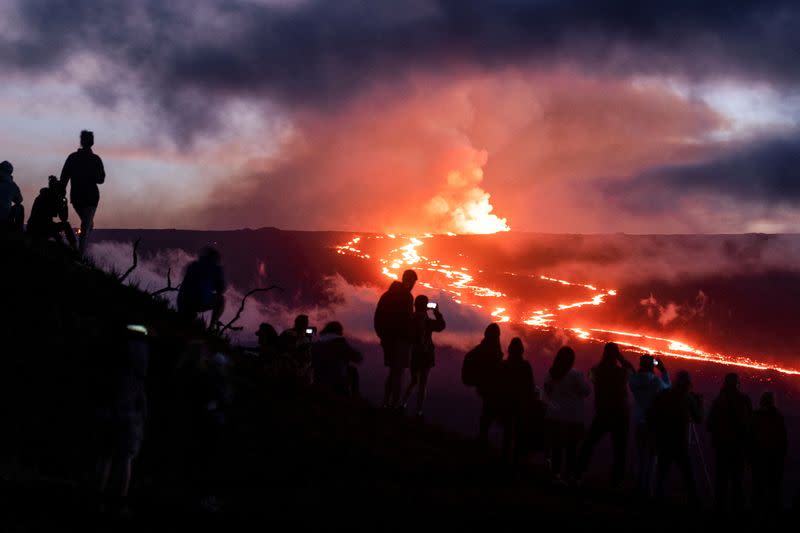 FILE PHOTO: Mauna Loa volcano eruption in Hawaii