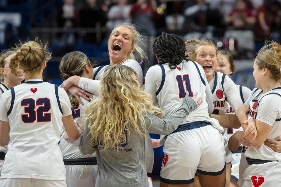 Sacred Heart Academy is seeking its fourth consecutive girls state basketball championship. The Valkyries open their title defense Monday night at home against Atherton.