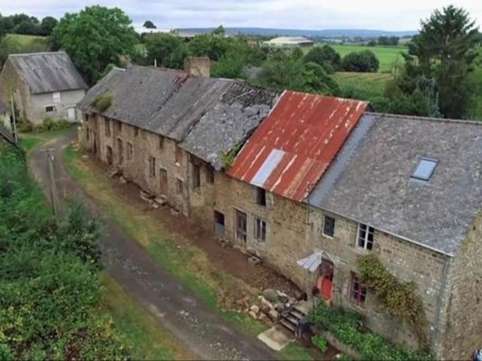 The hamlet of La Busliere, with the end-of-terrace cottage on the right (Channel 4)