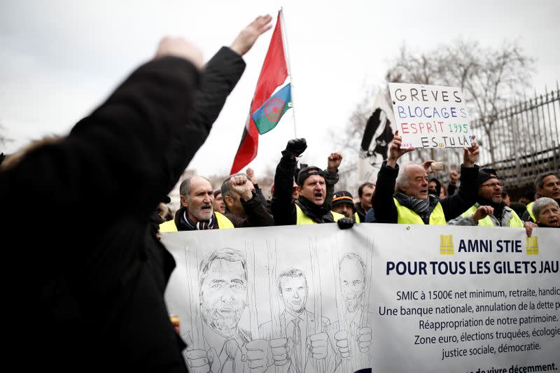 French yellow vests stage their 56th round of protest