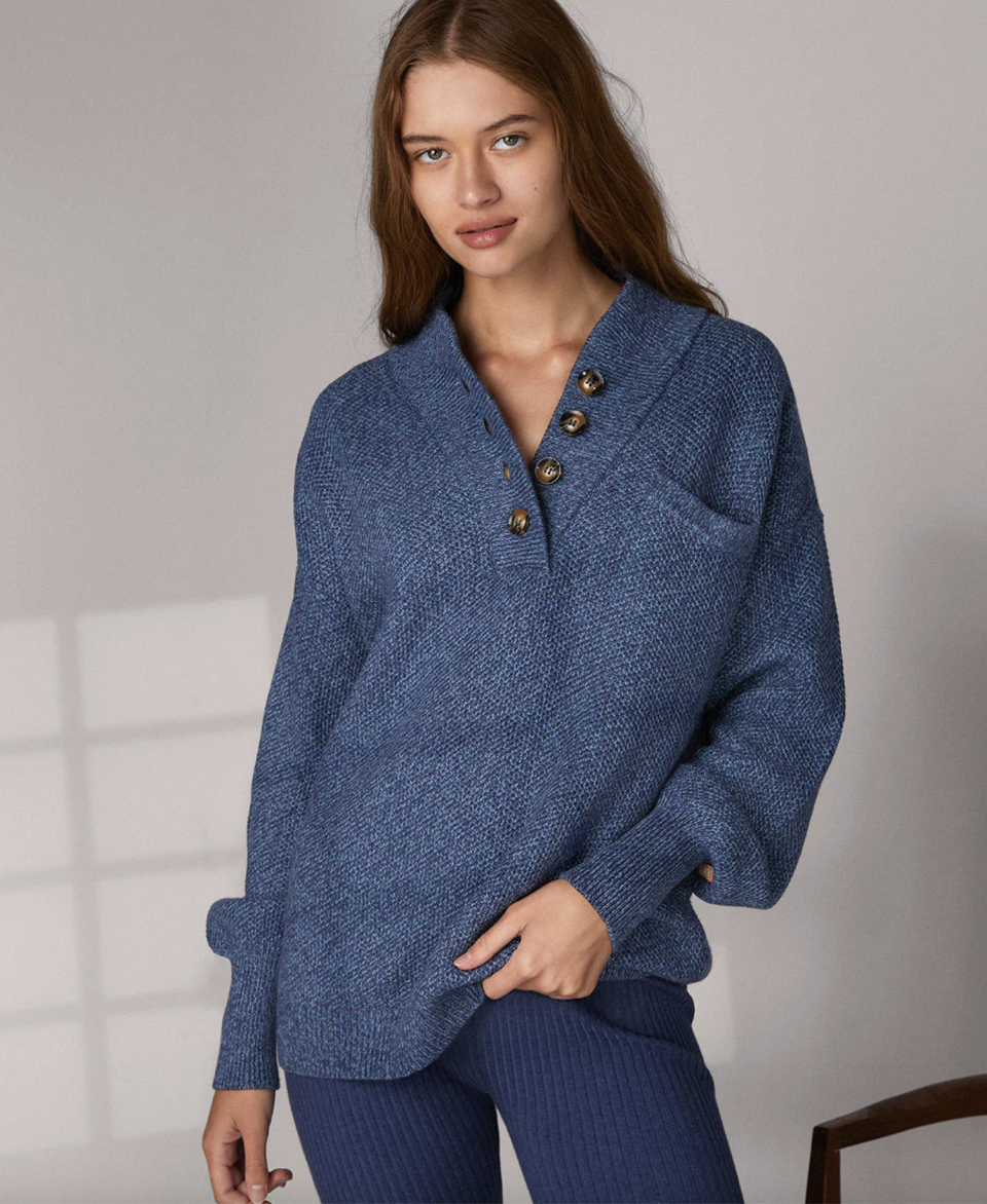 <p><a href="https://go.redirectingat.com?id=74968X1596630&url=https%3A%2F%2Flunya.co%2Fproducts%2Fcozy-cotton-silk-pocket-henley-clearing-blue&sref=https%3A%2F%2Fwww.cosmopolitan.com%2Fstyle-beauty%2Ffashion%2Fg45781327%2Fbest-fall-sweaters%2F" rel="nofollow noopener" target="_blank" data-ylk="slk:Shop Now;elm:context_link;itc:0;sec:content-canvas" class="link ">Shop Now</a></p><p>Cozy Cotton Silk Pocket Henley</p><p>lunya.co</p><p>$218.00</p>
