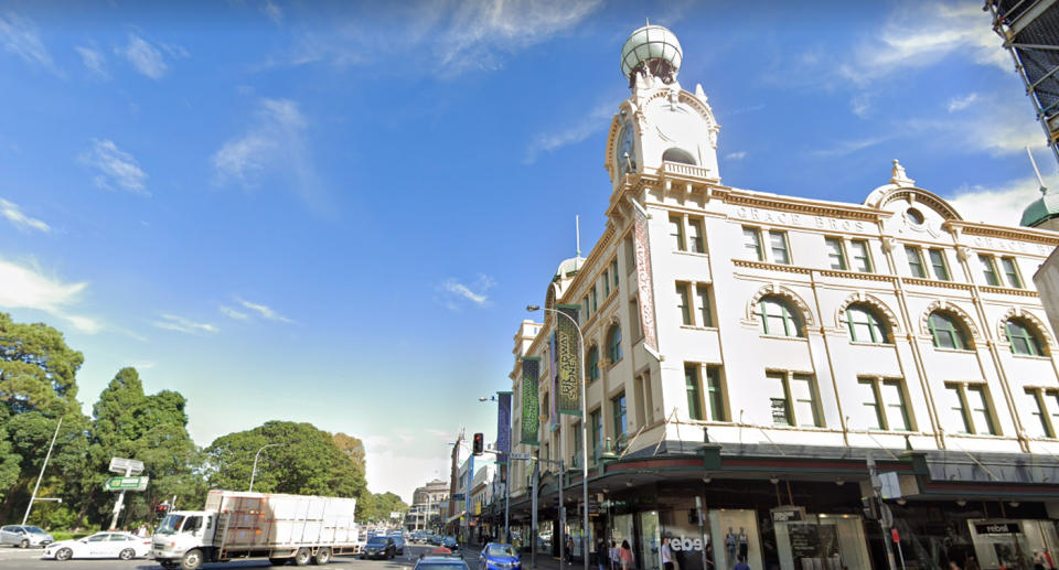 A Covid alert has been issued for Broadway Sydney, a major shopping centre in the CBD. Source: Google Maps, file