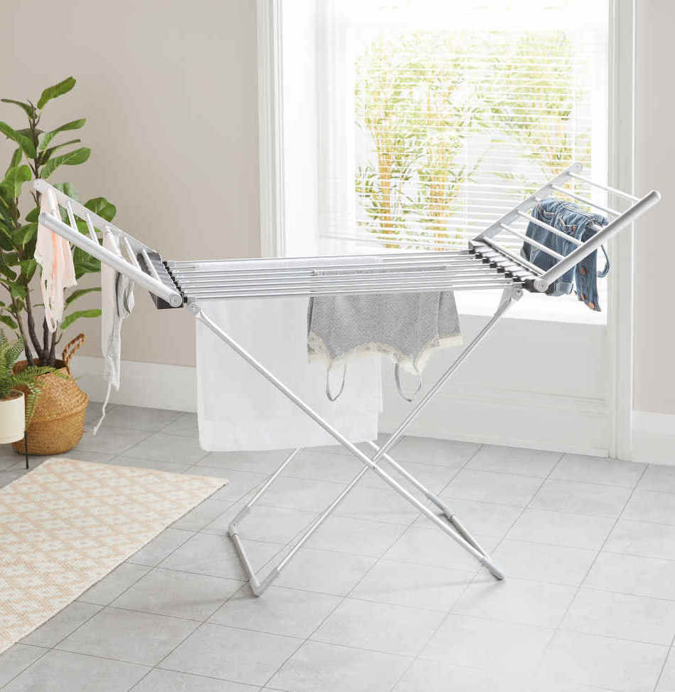 The affordable heated airer is under £40. (Aldi) 