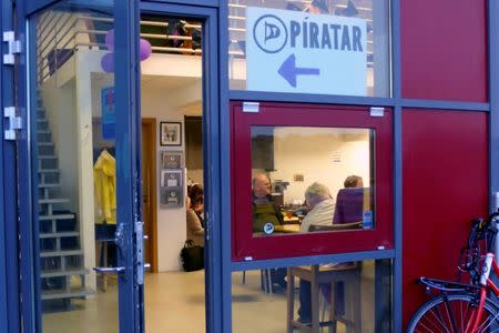 The entrance of the Icelandic Pirate Party headquarters in Reykjavik, Iceland, September 19, 2016. Picture taken September 19, 2016. REUTERS/Stine Jacobsen