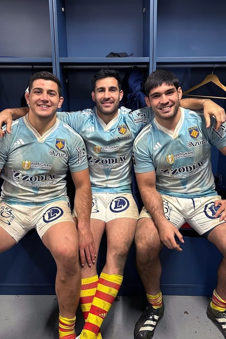 Ignacio Ruiz, Jerónimo De La Fuente y Oviedo, los rugbiers argentinos de Perpignan; Coco y King Kong tienen a mano como guía al rosarino, que cumplió 50 partidos en el club catalán.