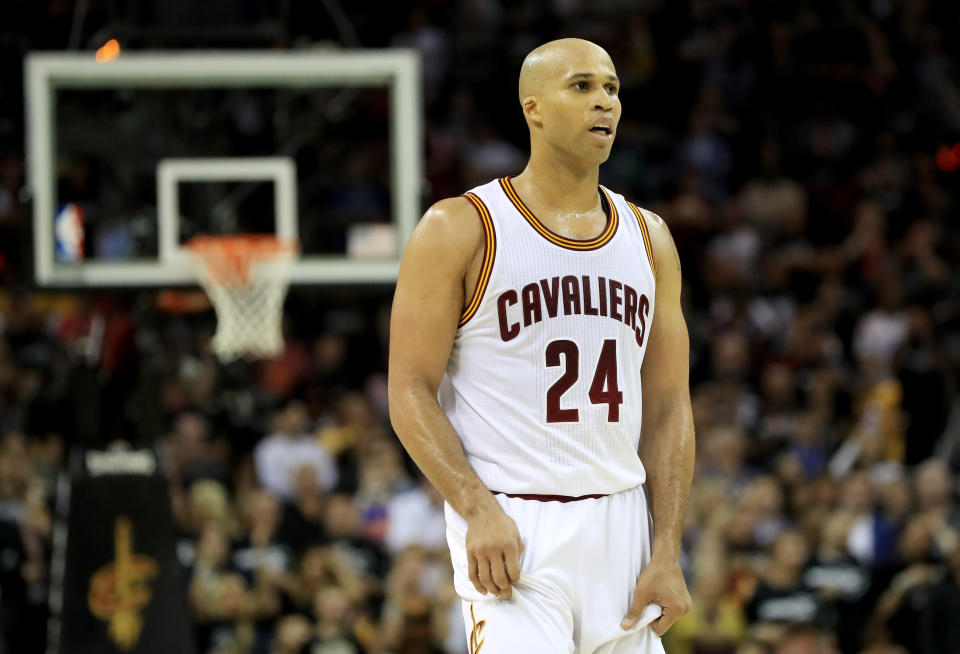 NBA veteran Richard Jefferson’s father, Richard Jefferson Sr., was killed on Wednesday night in a drive-by shooting in California. (Getty Images)