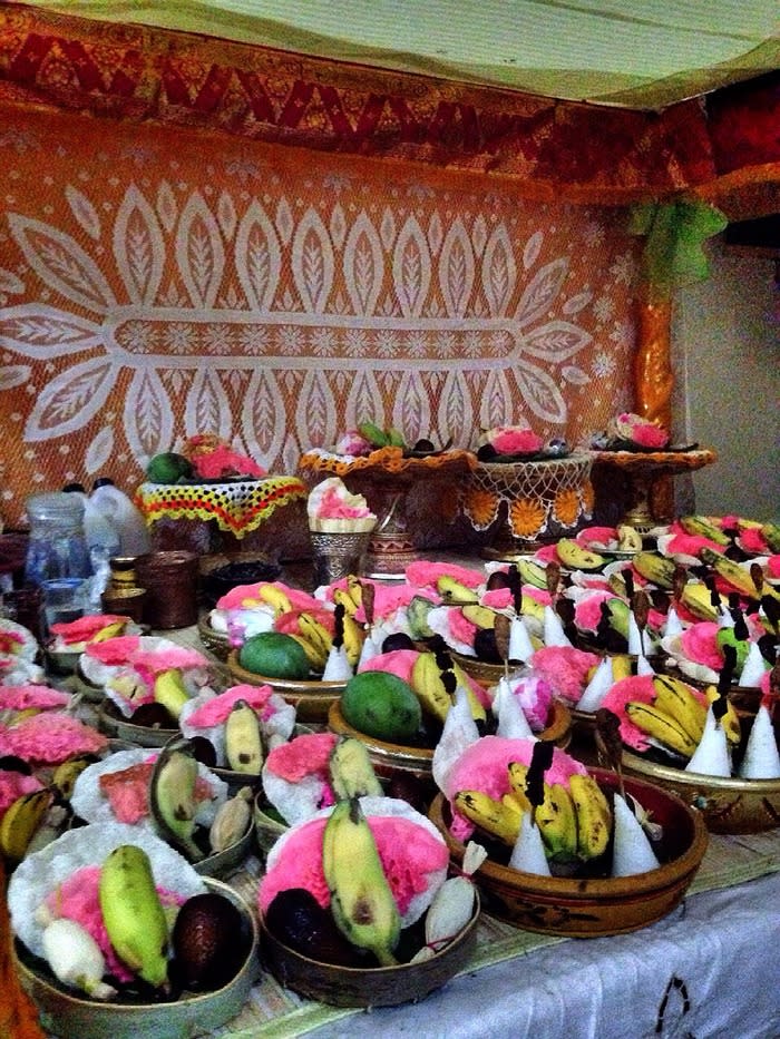 Tasty offering: bananas are used as part of the offering in the form of banten (fruit offerings). (