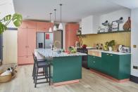 <p class="body-dropcap">The kitchen can be the perfect canvas for colour. We’re talking punchy hues that, just a few years ago, most people wouldn’t have dreamt of committing to kitchen cupboards, but have now become one of the <a href="https://elledecoration.co.uk/inspiration/kitchens/g30517250/best-kitchen-ideas/" rel="nofollow noopener" target="_blank" data-ylk="slk:best kitchen ideas for 2021 and beyond;elm:context_link;itc:0;sec:content-canvas" class="link ">best kitchen ideas for 2021 and beyond</a>.</p><p class="body-text">Satisfying this new-found appetite for colour is an array of kitchen makers, including <a href="https://holte.studio/" rel="nofollow noopener" target="_blank" data-ylk="slk:Hølte;elm:context_link;itc:0;sec:content-canvas" class="link ">Hølte</a>, <a href="https://www.uncommonprojects.co.uk/" rel="nofollow noopener" target="_blank" data-ylk="slk:Uncommon Projects;elm:context_link;itc:0;sec:content-canvas" class="link ">Uncommon Projects</a>, <a href="https://customfronts.co.uk/" rel="nofollow noopener" target="_blank" data-ylk="slk:Custom Fronts;elm:context_link;itc:0;sec:content-canvas" class="link ">Custom Fronts</a> and <a href="https://madebyhusk.com/" rel="nofollow noopener" target="_blank" data-ylk="slk:Husk;elm:context_link;itc:0;sec:content-canvas" class="link ">Husk</a> and <a href="https://www.pluck.kitchen/" rel="nofollow noopener" target="_blank" data-ylk="slk:Pluck;elm:context_link;itc:0;sec:content-canvas" class="link ">Pluck</a> – the latter’s projects often combine two or even three coloured laminates with wood veneers. </p><p class="body-text">Co-founder of London-based Pluck, George Glasier, believes that people are becoming ever more confident with building a palette for their kitchen. ‘On a basic emotional level, colour in the home can be mood enhancing,’ he says, noting that greens are the most popular choice for the kitchen, frequently teamed with pinks.</p><p>For anyone wanting to take the plunge, his advice is to eschew trends and think long term: ‘It sounds obvious, but you have to like the colour on its own as it’s something you will live with for years’.</p><p>Read on for colourful kitchen inspiration and bright buys to add statement hues to your space in a flash…</p>