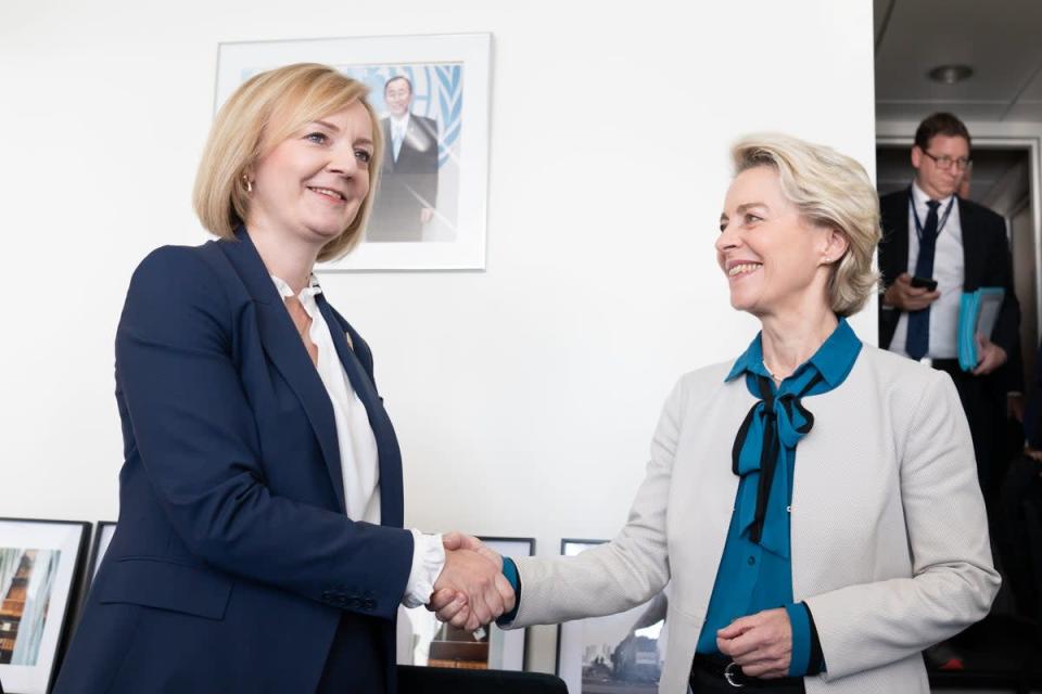 Prime Minister Liz Truss holds a bilateral with European Commission President Ursula Von Der Leyen (Stefan Rousseau/PA) (PA Wire)
