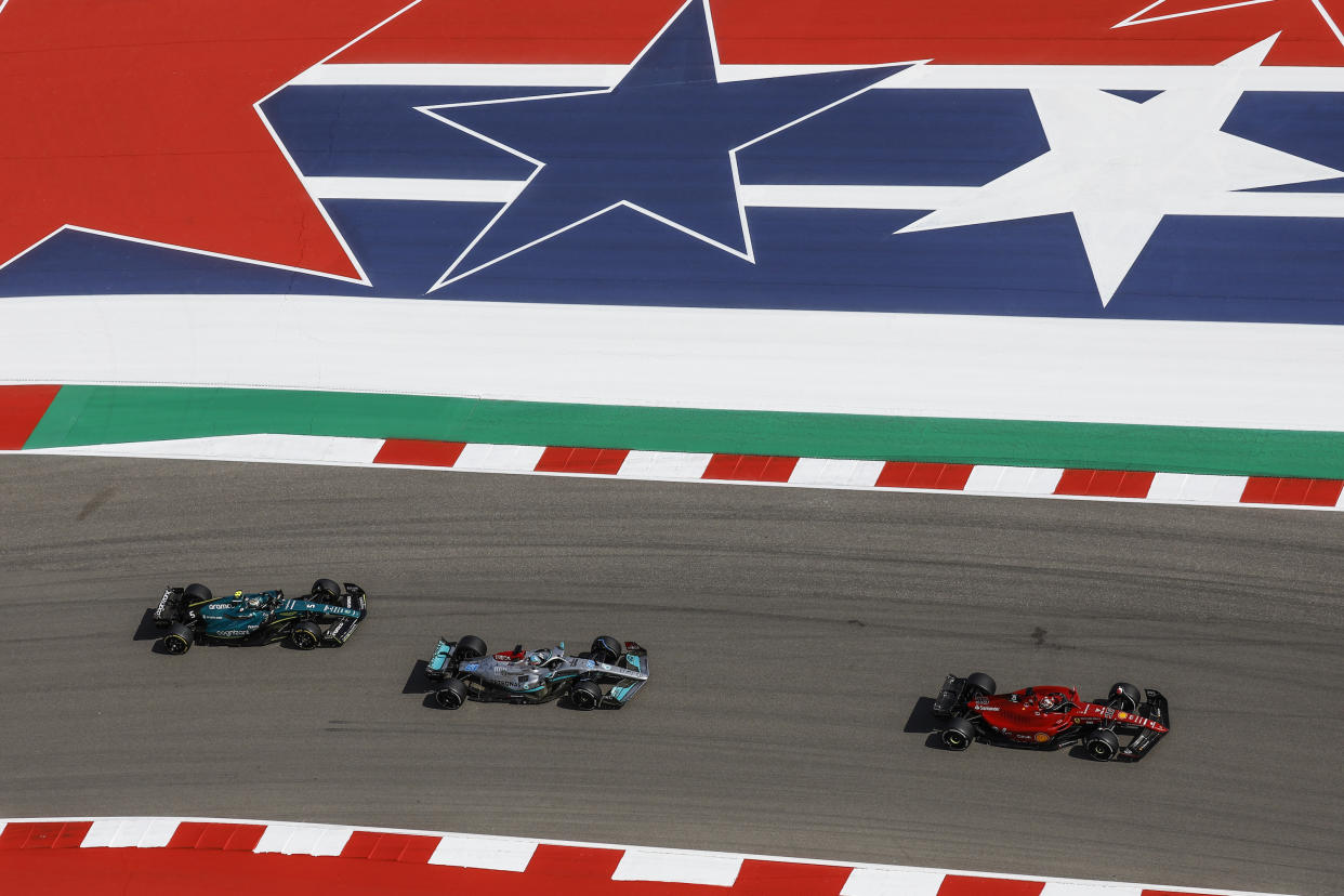 Cars in action during last year's U.S. Grand Prix. (Gongora/NurPhoto via Getty Images)