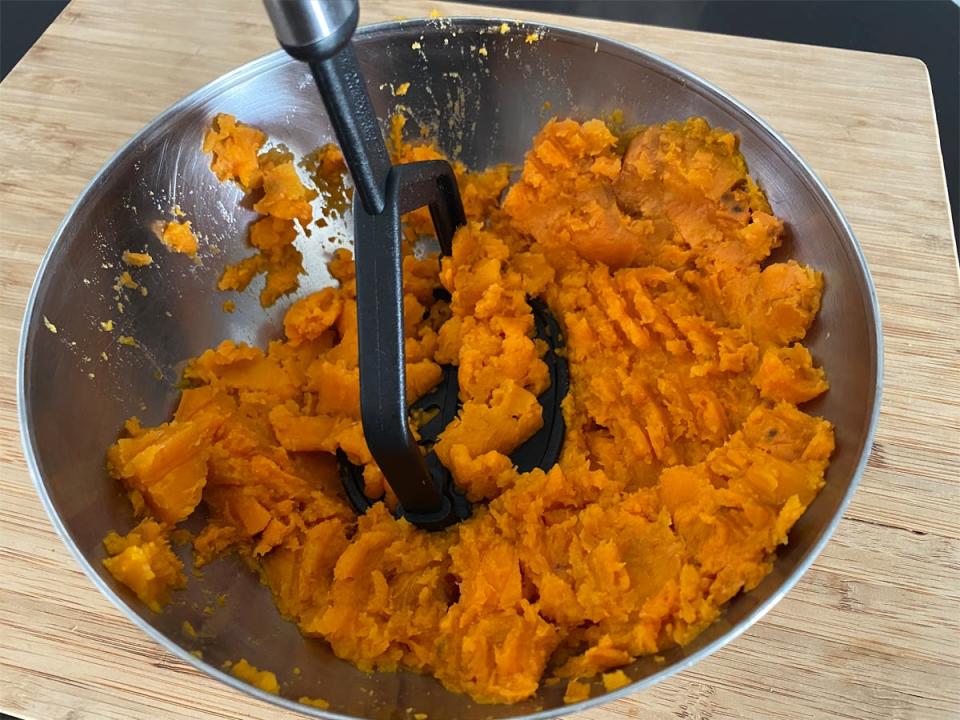 Mashed sweet potatoes