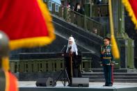 Service consecrating the new Resurrection of Christ Cathedral, outside Moscow