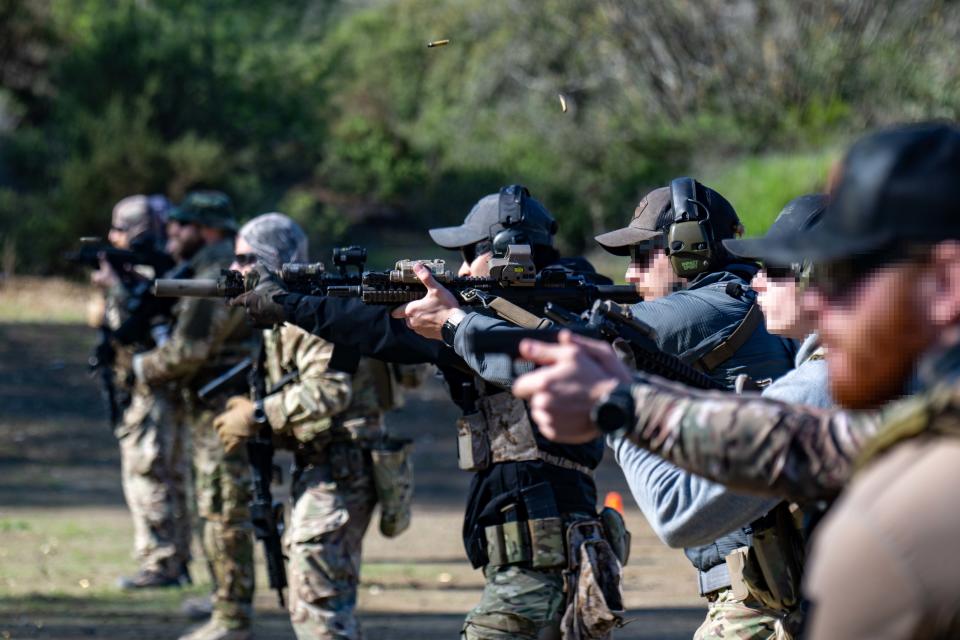 East Coast-based U.S. Naval Special Warfare Operators (SEALs) and Special Warfare Combatant-Craft Crewmen (SWCC) conduct live fire weapons training with Cypriot Underwater Demolition Command (MYK) forces near Limassol, Cyprus on Jan. 29, 2024.