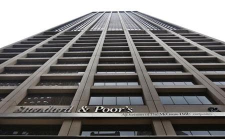 A view shows the Standard & Poor's building in New York's financial district February 5, 2013. REUTERS/Brendan McDermid