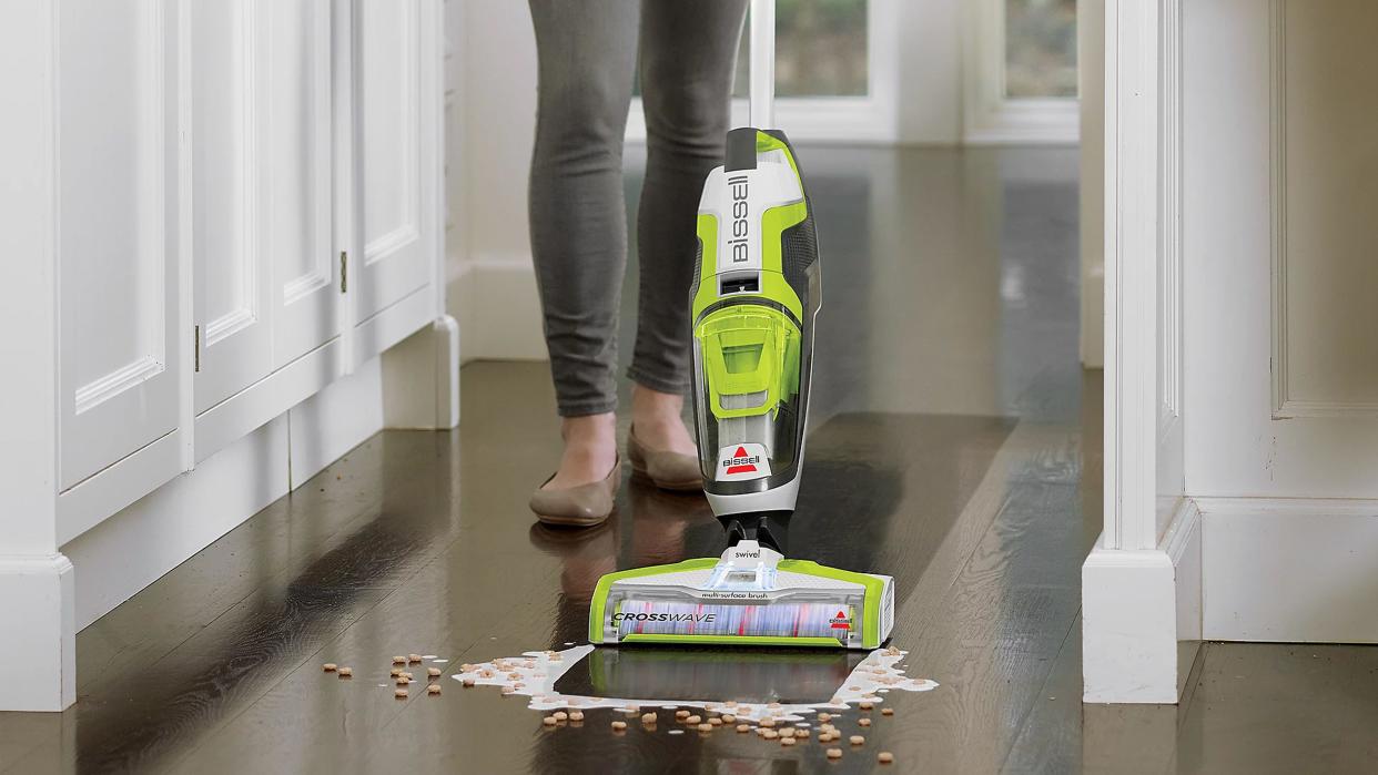 Keep your floors fresh with this Bissell Crosswave floor cleaner on sale at QVC today.