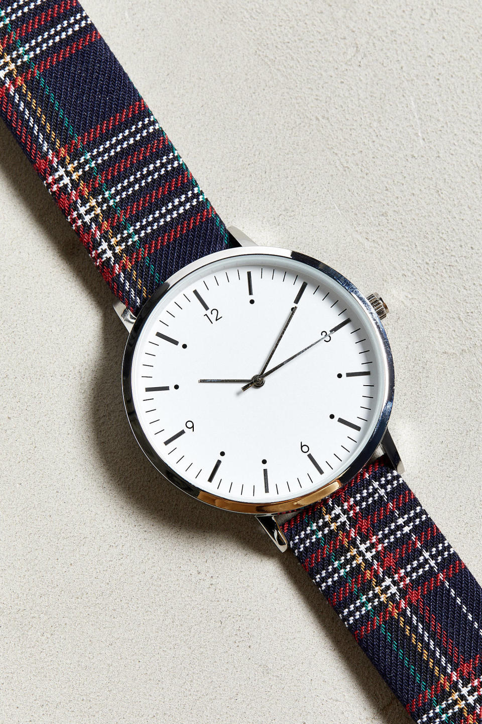 Urban Outfitters Plaid Strap Watch