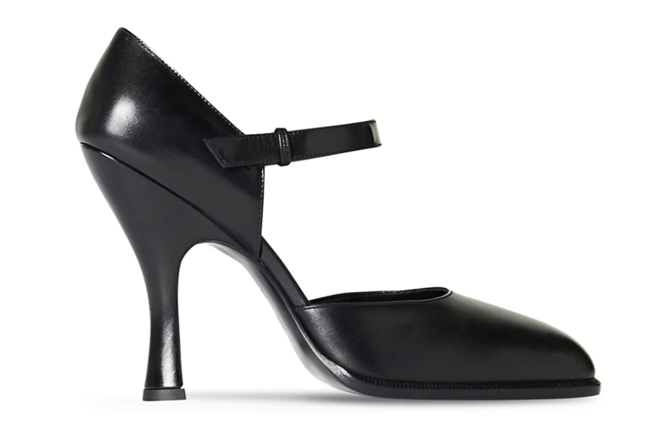 The Row Leather Mary Jane Pumps