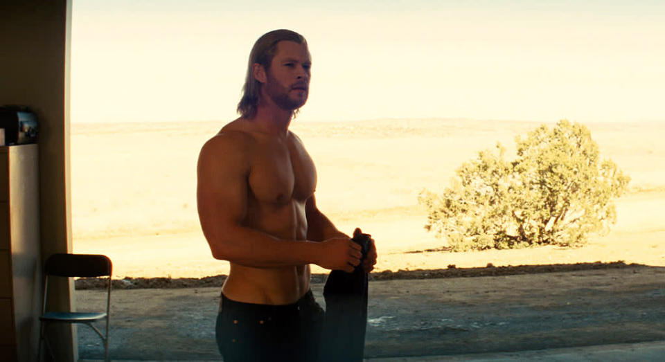 Chris Hemsworth, <a href="http://movies.yahoo.com/movie/thor/" data-ylk="slk:"Thor";elm:context_link;itc:0;sec:content-canvas" class="link ">"Thor"</a>: Hemsworth's shirtless Thor is one of the main reasons that mothers can appreciate this Marvel superhero adventure nearly as much as their sons do. Boy, can that Thor swing a hammer!