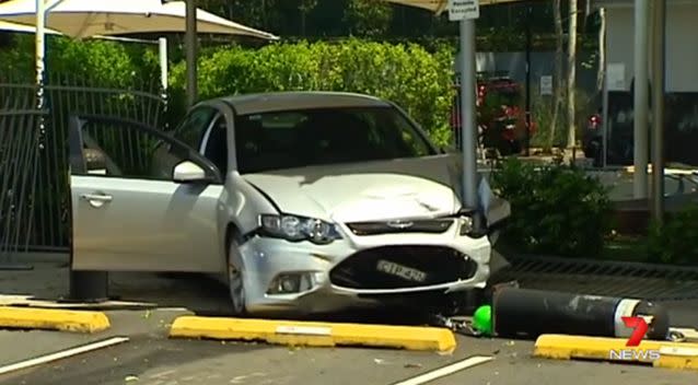 The driver is in hospital under observation after the crash. Photo: 7 News