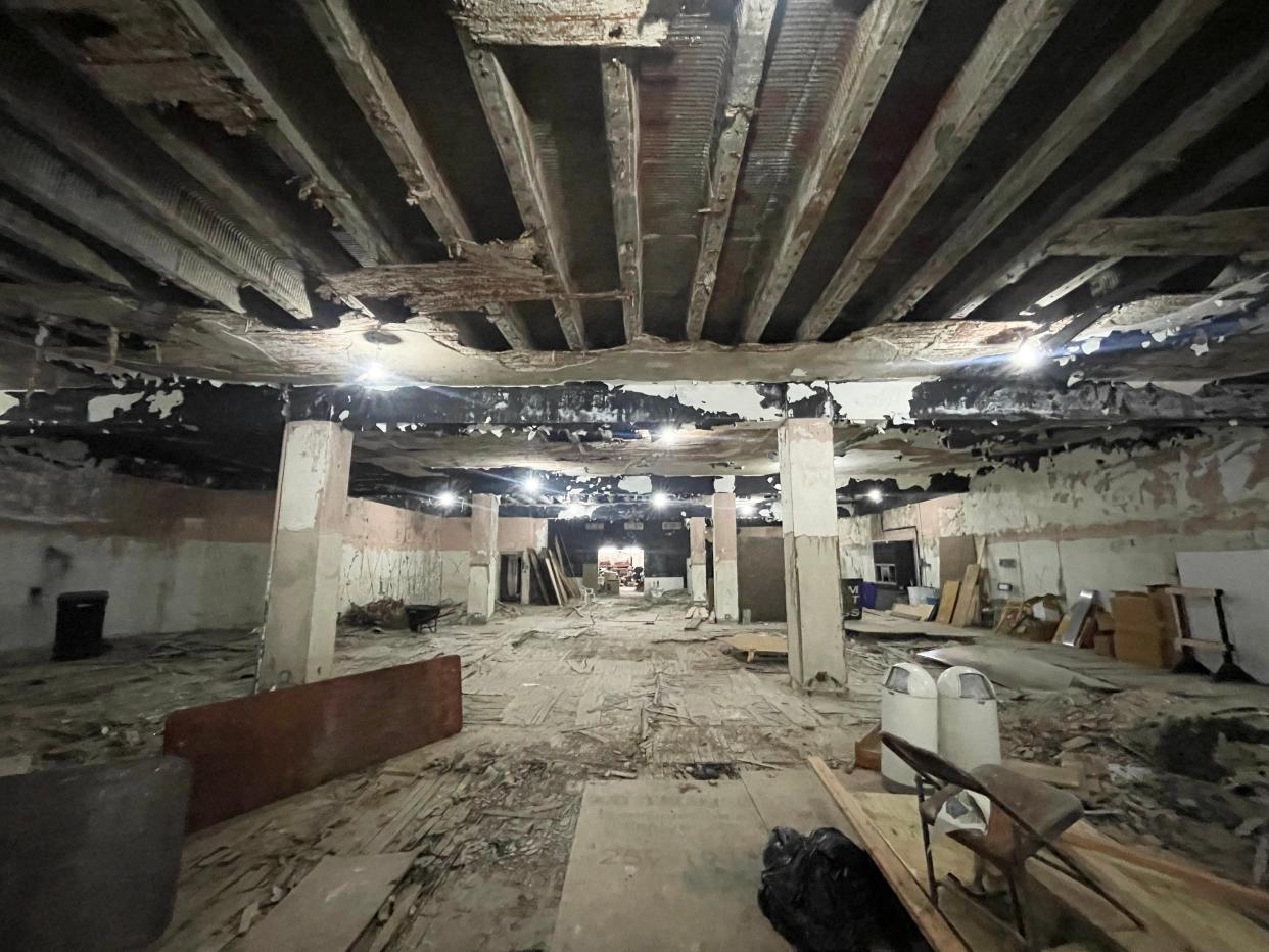 The inside of the former Inwoods building at 435 S. Michigan St., which could be a candidate for a low-interest loan for redevelopment from the city of South Bend.