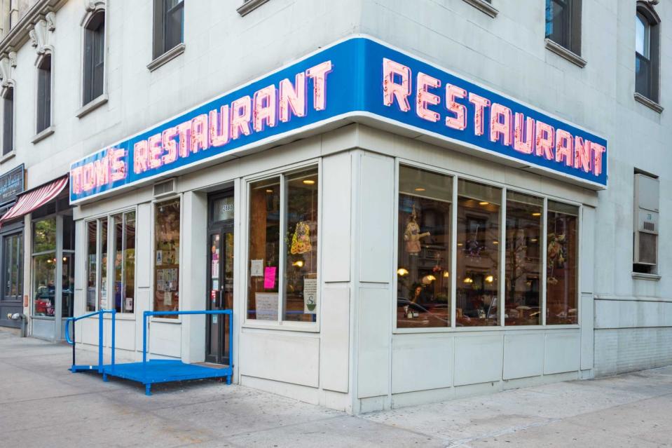 <p>This isn’t just any restaurant—this was the daily spot for the friends of <a href="https://www.countryliving.com/life/a29073895/when-will-seinfeld-be-on-netflix/" rel="nofollow noopener" target="_blank" data-ylk="slk:Seinfeld;elm:context_link;itc:0;sec:content-canvas" class="link "><em>Seinfeld</em></a> to hang out. Visitors can dine in Tom’s Restaurant, where the exterior still looks just like it did from the early episodes of the show. It’s a popular stop for Columbia University students because it’s located on the ground floor of Armstrong Hall, home to the Goddard Institute for Space Studies.</p>