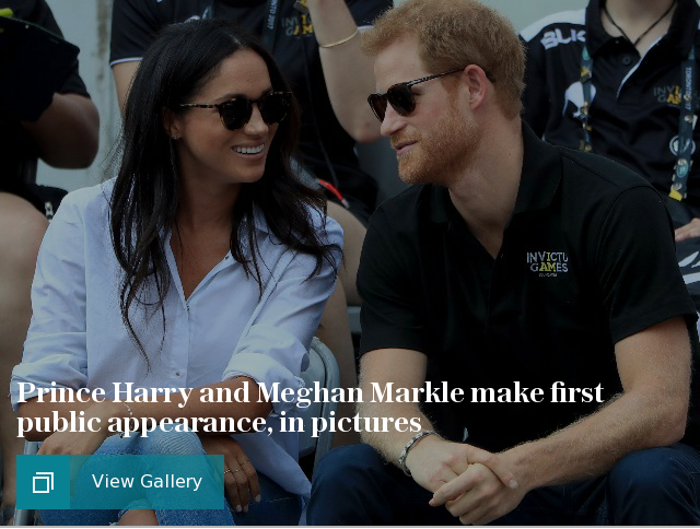 Prince Harry and Meghan Markle make first public appearance, in pictures