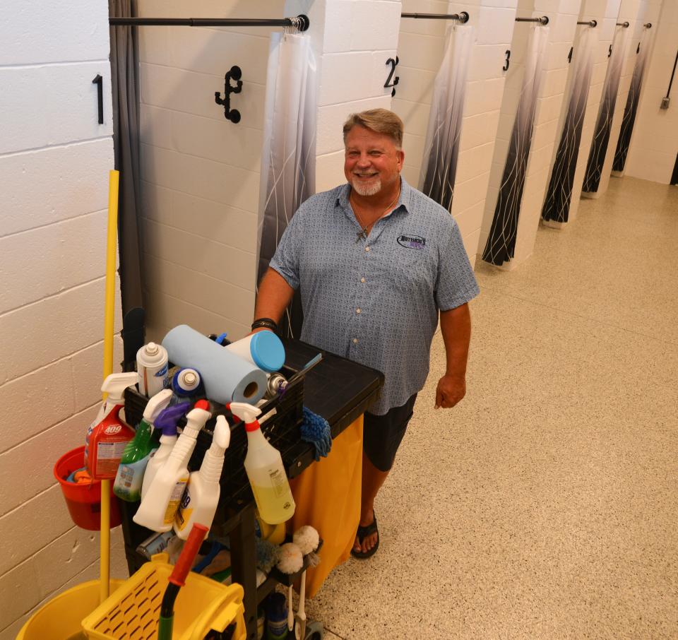 Scott Billue, founder of Matthew's Hope, is converting a former Methodist Church in Cocoa into transitional housing for homeless families.
(Credit: MALCOLM DENEMARK/FLORIDA TODAY)
Published Image