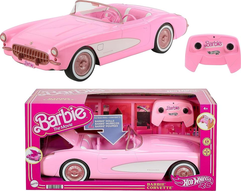 pink remote control barbie corvette