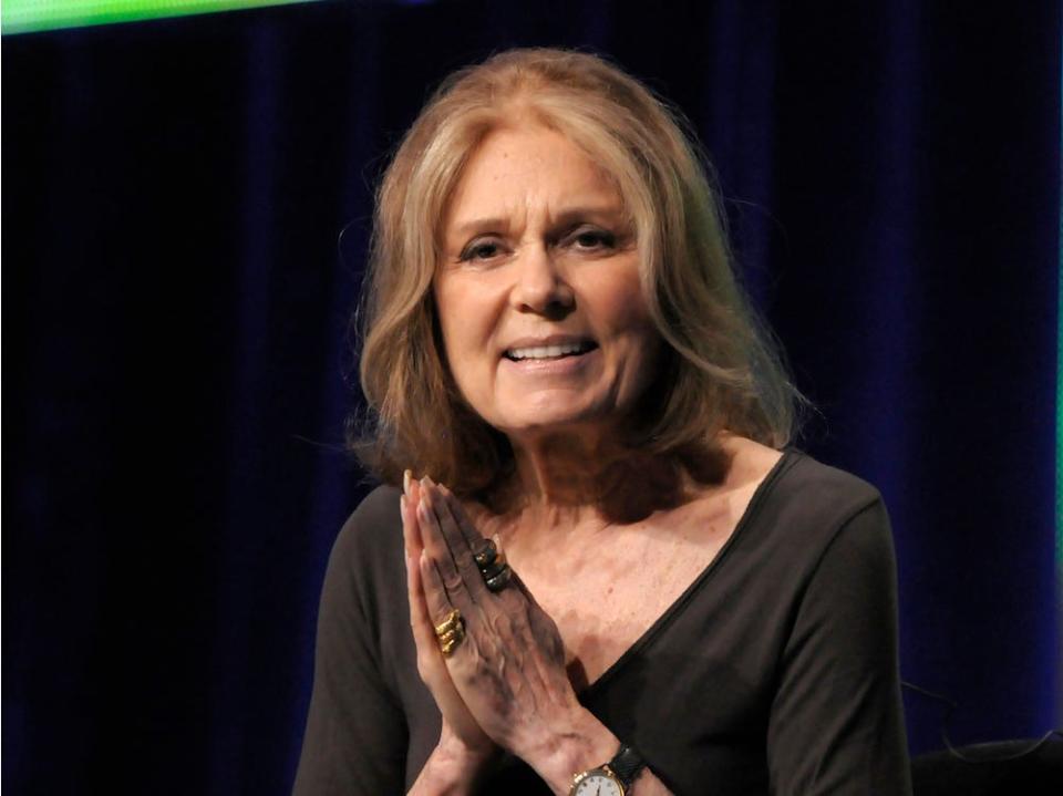 Gloria Steinem speaks at an event