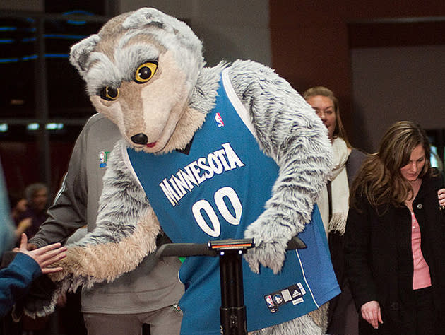 Crunch, on a Segway, at a ‘Paul Blart, Mall Cop’ premiere. Sue this wolf. (Getty Images)