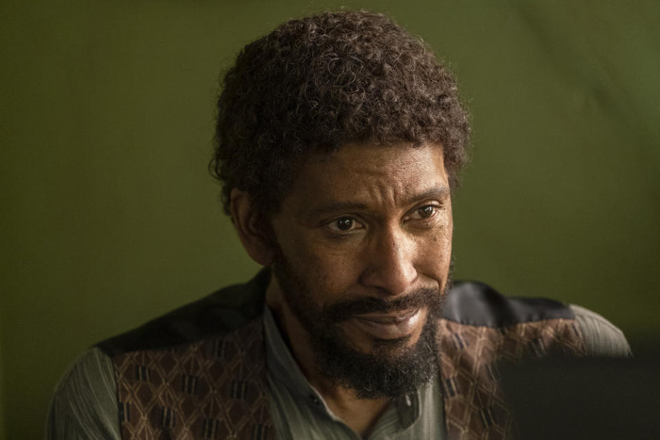 This image released by NBC shows Ron Cephas Jones in a scene from "This is Us." Jones won the award for outstanding guest actor in a drama series during the Creative Arts Emmy Awards on Saturday, Sept. 19, 2020. (Ron Batzdorff/NBC via AP)