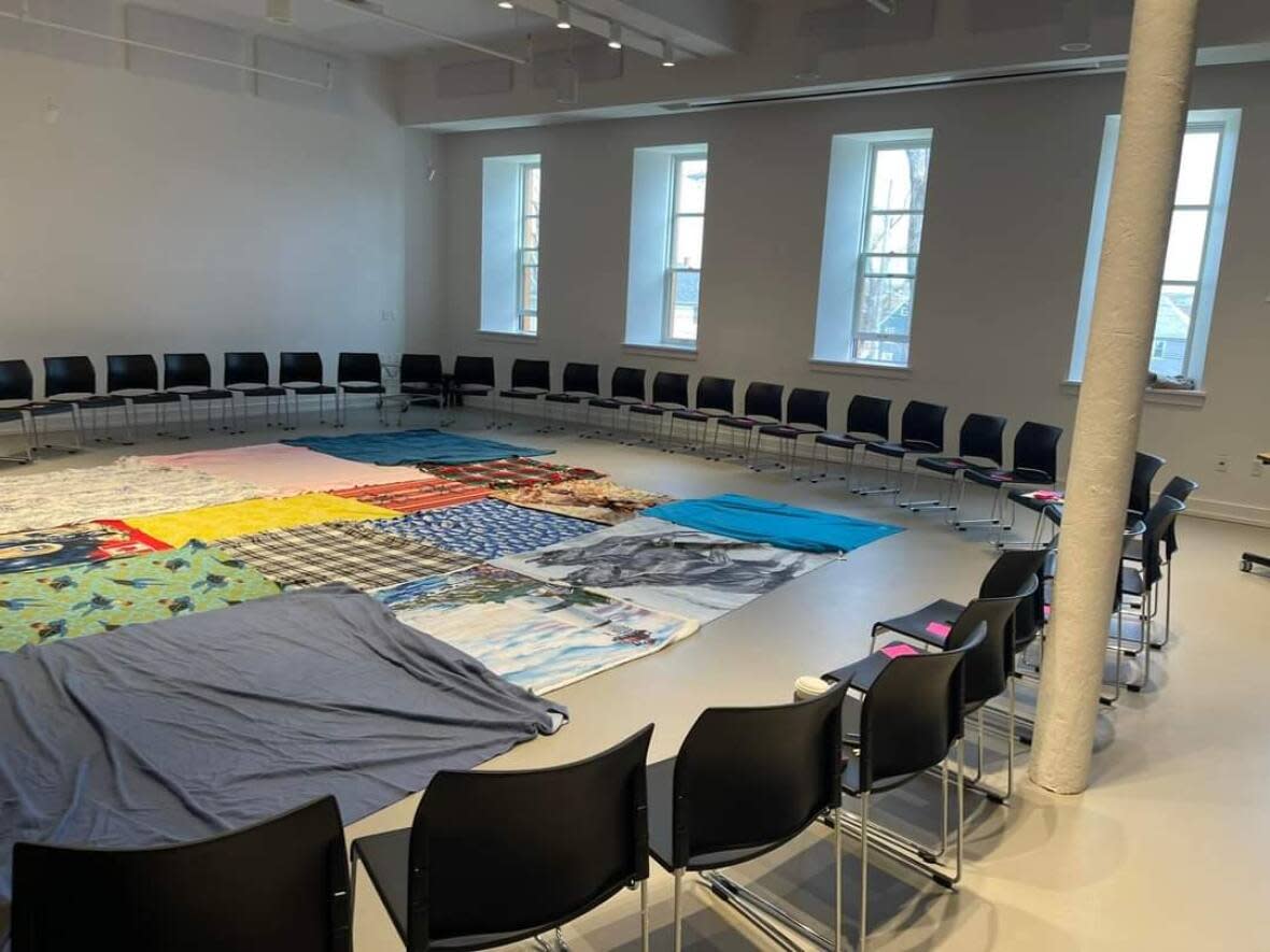 CBRM staff recently took part in what's known as a KAIROS blanket exercise to help understand the perspective of Indigenous people. KAIROS is an international human rights and ecological justice organization. (Tanya Johnson-MacVicar - image credit)