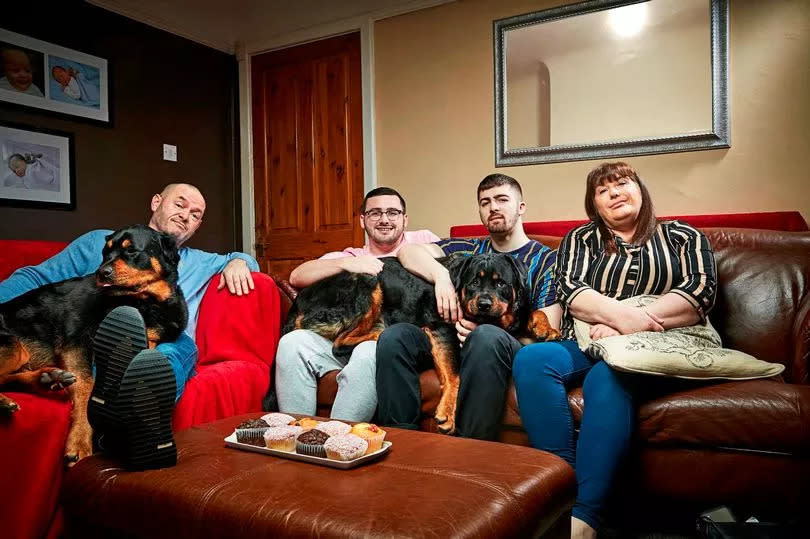 Tom Jr on Gogglebox with the rest of the Malone family