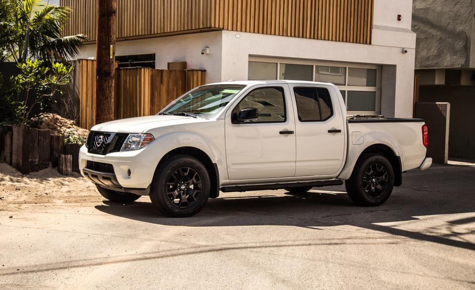 <p><a rel="nofollow noopener" href="https://www.caranddriver.com/nissan/frontier" target="_blank" data-ylk="slk:Nissan's Frontier;elm:context_link;itc:0;sec:content-canvas" class="link ">Nissan's Frontier</a> is a relic that predates its competitors by nearly a decade, with the current version dating back to 2005. There has been only a smattering of changes since Nissan refreshed the truck for 2009. The basic interior trails the rest of the pack in terms of creature comforts and technology, although a 7.0-inch touchscreen is now standard on entry-level S and SV trims. Ditto the aging powertrains, which include a standard 152-hp four-cylinder and an optional 261-hp V-6. Desert Runner and Pro-4X trims offer a smidge of off-road capability by way of bigger tires and upgraded shocks, but aren't enough to advance the Frontier's place in the segment.</p>