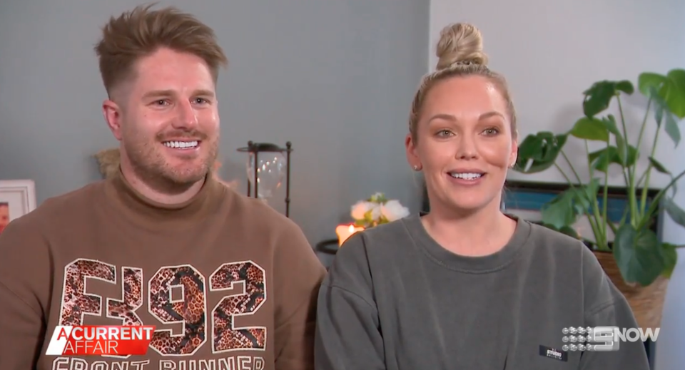 MAFS' Bryce and Melissa on A Current Affair