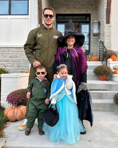 <p>Shawn Johnson/Instagram</p> Shawn Johnson East shares a family photo with her husband and their two kids, Jett James and Drew, on Halloween