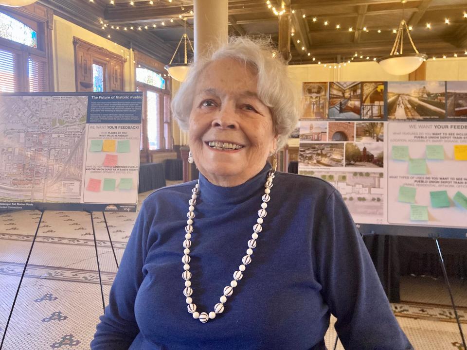 Gloria Burch at Pueblo's Union Depot on March 21, 2024.