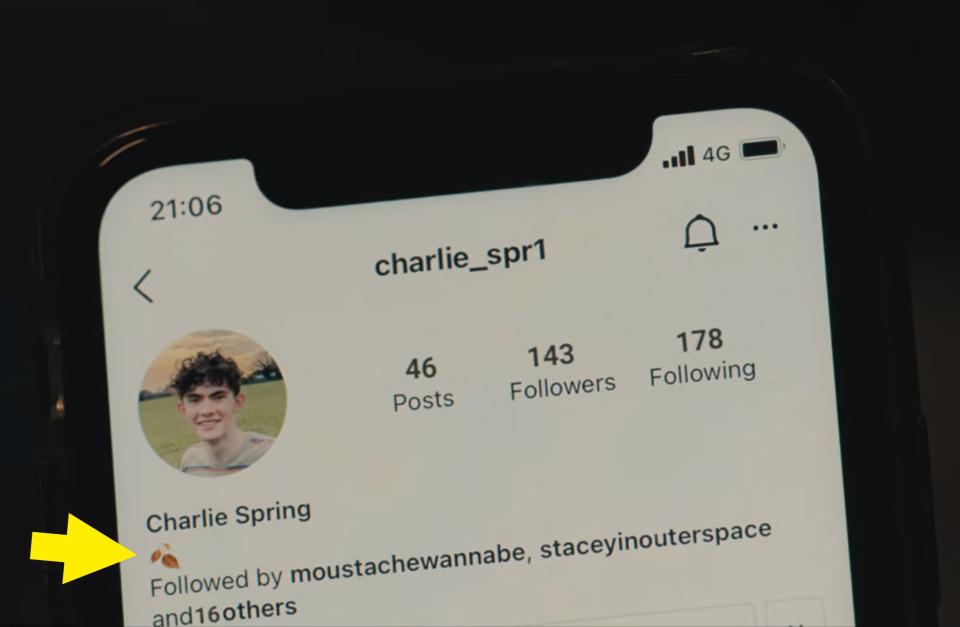 Charlie's Instagram bio