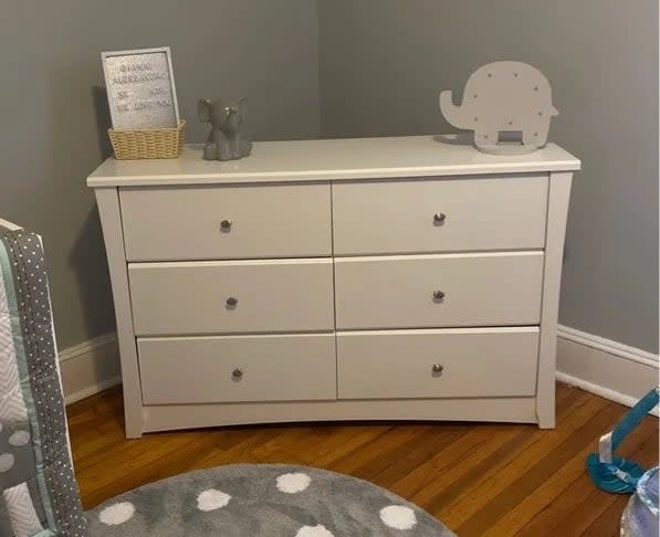 a user photo of the dresser in white