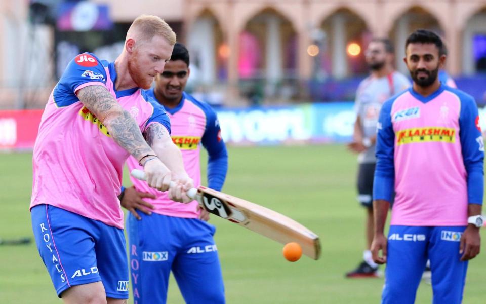 Rajasthan Royals player Ben Stokes during the practice session ahead the IPL match against Kings XI Punjab at Sawai Mansingh Stadium in Jaipur, Rajasthan, India, on Sunday, March 24,2019. - GETTY IMAGES