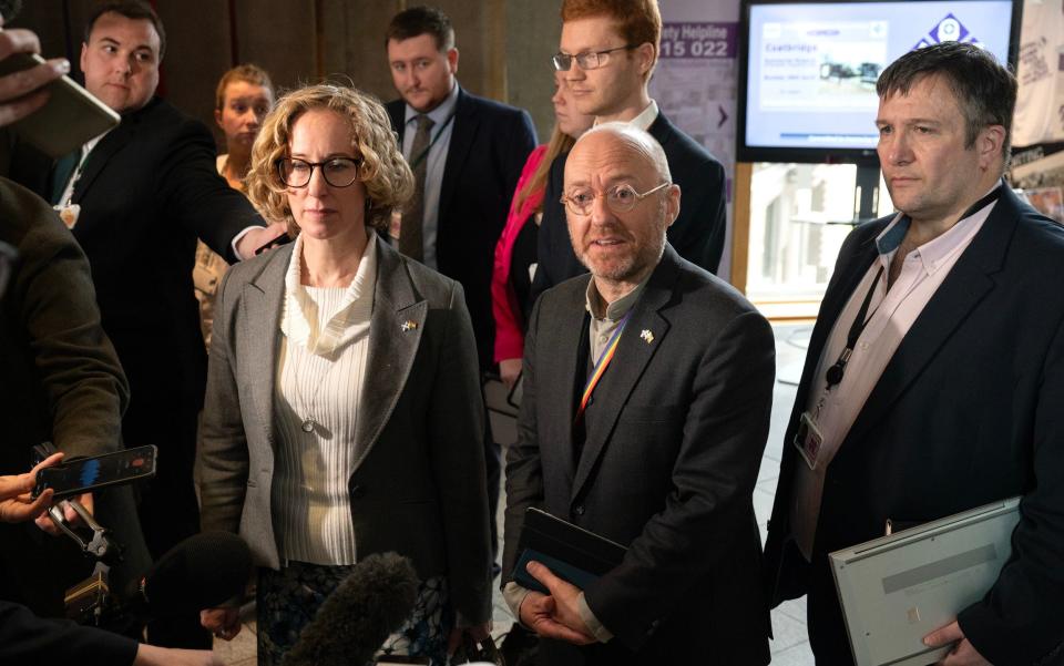 Scottish Green Party co-leaders Lorna Slater and Patrick Harvie