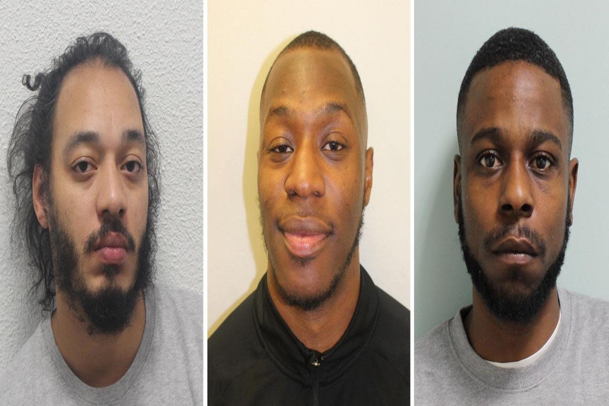 Undated handout photo issued by Metropolitan Police of (left to right) Shemiah Bell, Marcus Pottinger and Connel Bamgboye, who have been jailed at the Old Bailey <i>(Image: Metropolitan Police /PA Wire)</i>