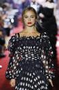 <p>She's stunned on the Dolce & Gabbana catwalk.</p>