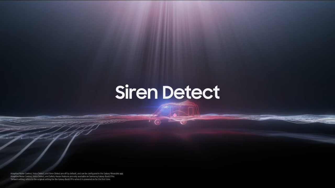 Galaxy Buds3 Pro are noise canceling but have a Siren Detect feature.