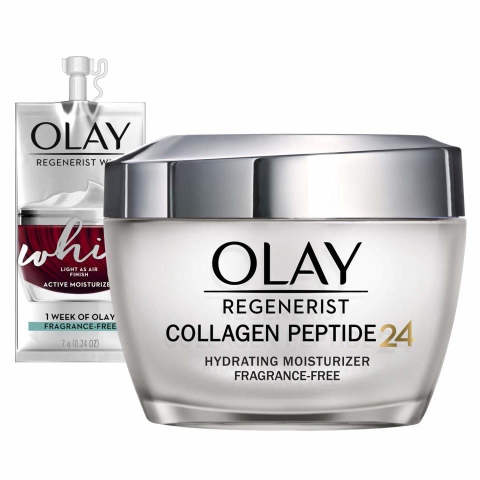 Olay Regenerist Collagen Moisturizer The Best New Amazon Beauty Products Include a Sol de Janeiro Fragrance and TikTok Viral Makeup Brush