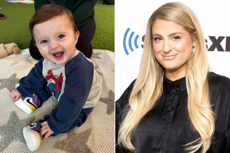 <p>Meghan Trainor/Instagram; Santiago Felipe/Getty</p> Meghan Trainor and her son Barry